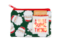 Santa Print Light-Up Pouch