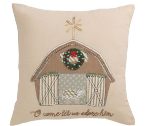 Nativity Barn Pillow