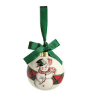 Snowman Tartan Stripe Ornament