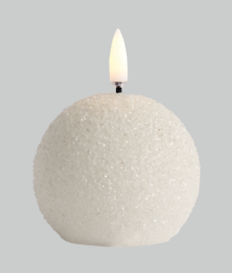 Flameless LED Glitter Round Candle