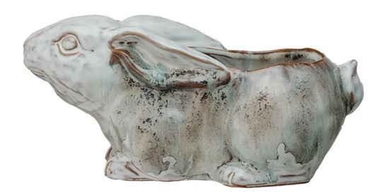 Stoneware Rabbit Planter