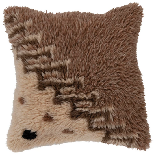 18" New Zeal& Wool Tufted Pillow w/ Geometric Design, Polyester Fill