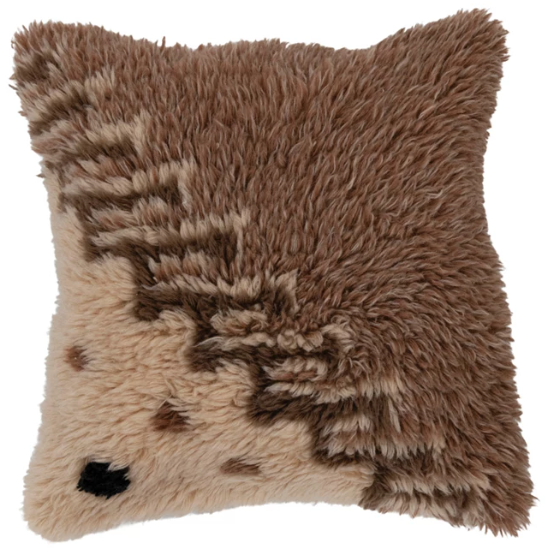 18" New Zeal& Wool Tufted Pillow w/ Geometric Design, Polyester Fill