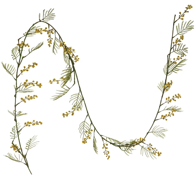 72" Faux Botanical Garland with Yellow Flowers