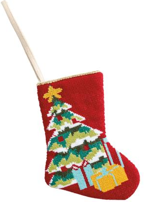 Tree Needle Point Stocking Ornament