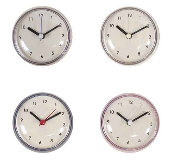 Plastic Clock with Suction Cup