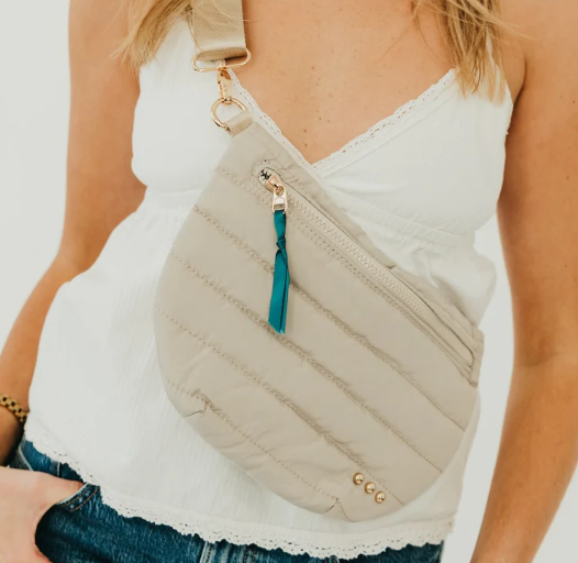 Jolie Puffer Bum Bag- Sand