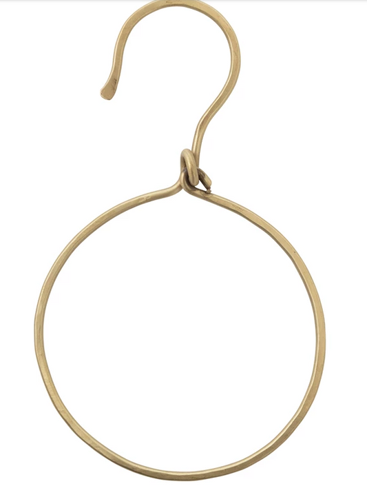 5" Round metal ring with hook