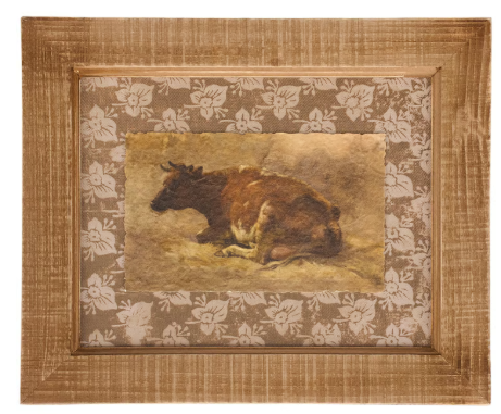 Vintage Cow Framed Wall Art