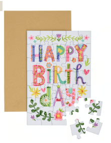 Happy birthday puzzle card