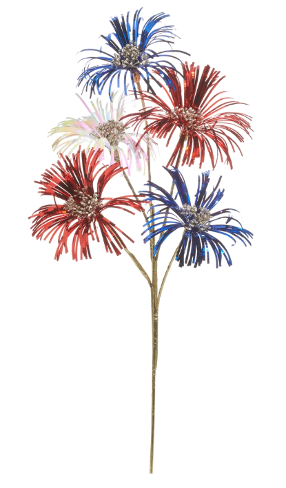 Red, White and Blue Sparkler Spray