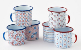 American Holiday Enameled Mug