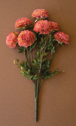Bundle of 7 Artificial Blush Ball Dahlias
