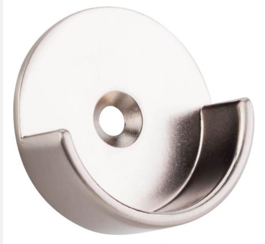 Satin Nickel Open Knock-In Mounting Bracket for 1-5/16'' Round Closet ...
