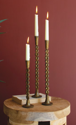 Antique Brass Taper Candle Holder
