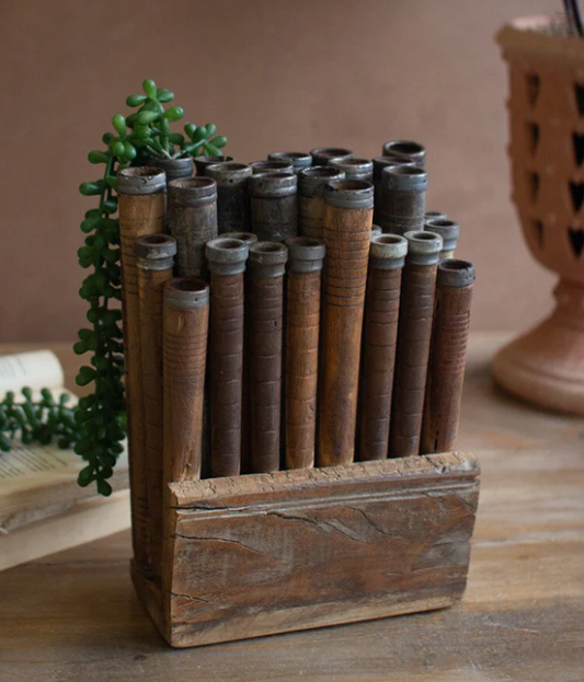 Reclaimed Wooden Thread Spool Art decor