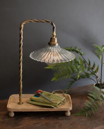 Table Lamp with glass shade