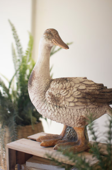 Faux Concrete Duck - Head Up