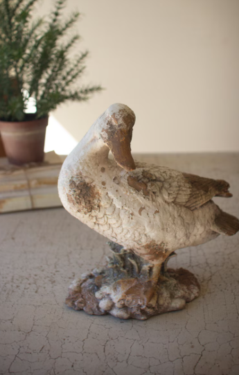 Faux Concrete Duck - Head To Side