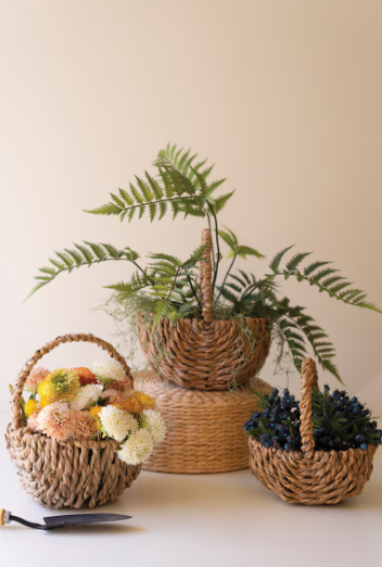 Woven Basket With Handles