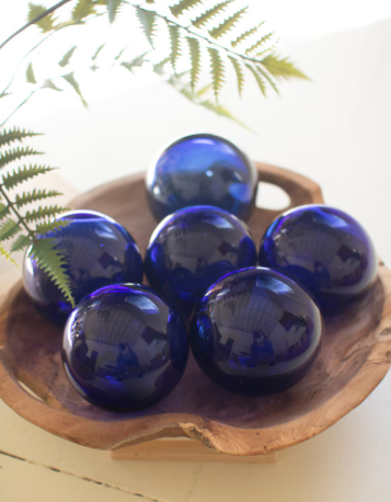 Recycled Blue Glass Ball