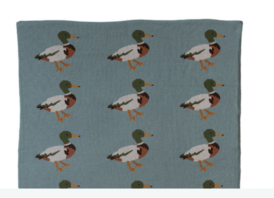 Cotton Knit Duck Baby Blanket