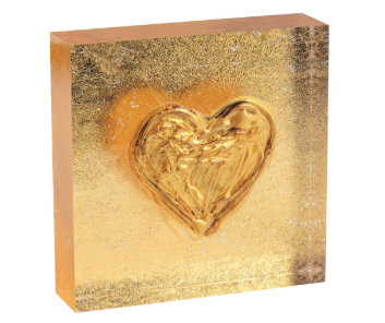 Heart Acrylic Gold Plaque