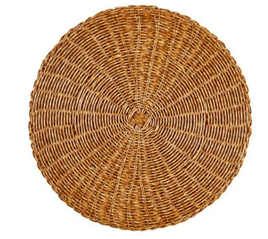 Faux Rattan-Bark Placemat
