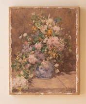 Floral Painting on Burlap