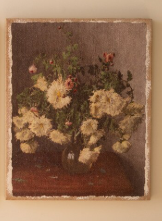 Floral Painting on Burlap