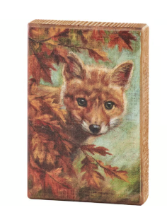 Curious Fox Block Sign