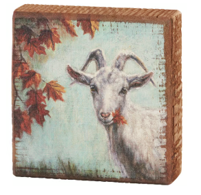Fall Goat Block Sign