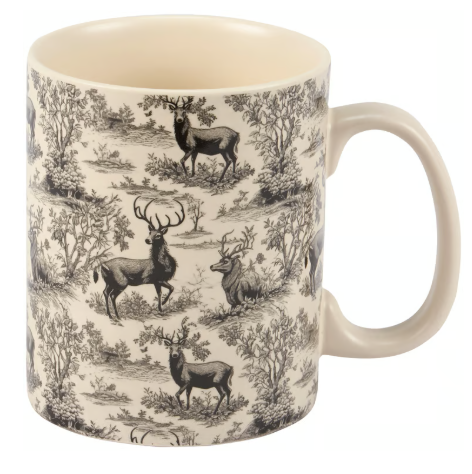 Deer Toile Mug