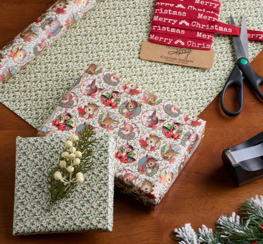 Retro Deer Gift Wrap
