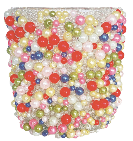 Beaded Glass Tealight/Votive Holder (Each One Will Vary)