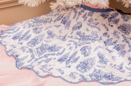 Tree Skirt - Frosted Blue Pine Toile