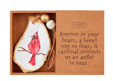 Cardinal Oyster Ornament
