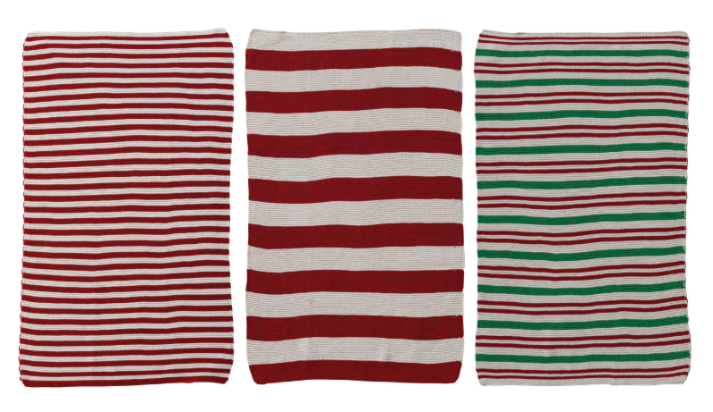Cotton Knit Striped Tea Towel, 3 Styles