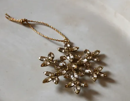 Small Jeweled Snowflake Ornament