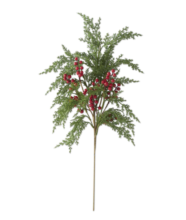 27 Inch Real Touch Sweet Wormwood & Red Berry Stem