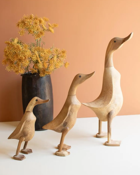 Carved Bamboo Ducks
