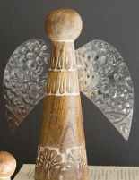 Wood and Tin Tabletop Christmas Angels