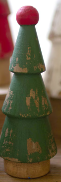 Turned Wood Painted Christmas Trees