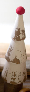 Turned Wood Painted Christmas Trees