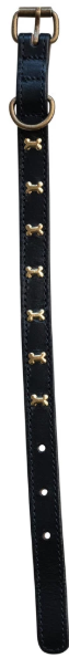 Leather Dog Collar w/ Metal Buckle Medium