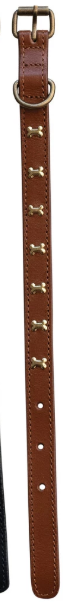 Leather Dog Collar w/ Metal Buckle Small