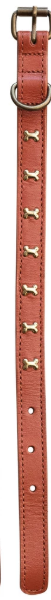 Leather Dog Collar w/ Metal Buckle Medium