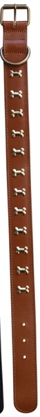 Leather Dog Collar w/ Metal Buckle Large