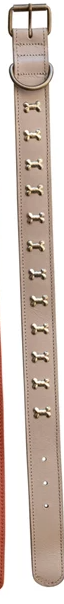 Leather Dog Collar w/ Metal Buckle Large