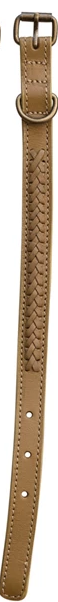 Braided Leather Dog Collar w/ Metal Buckle, 6 Colors, Extra Small